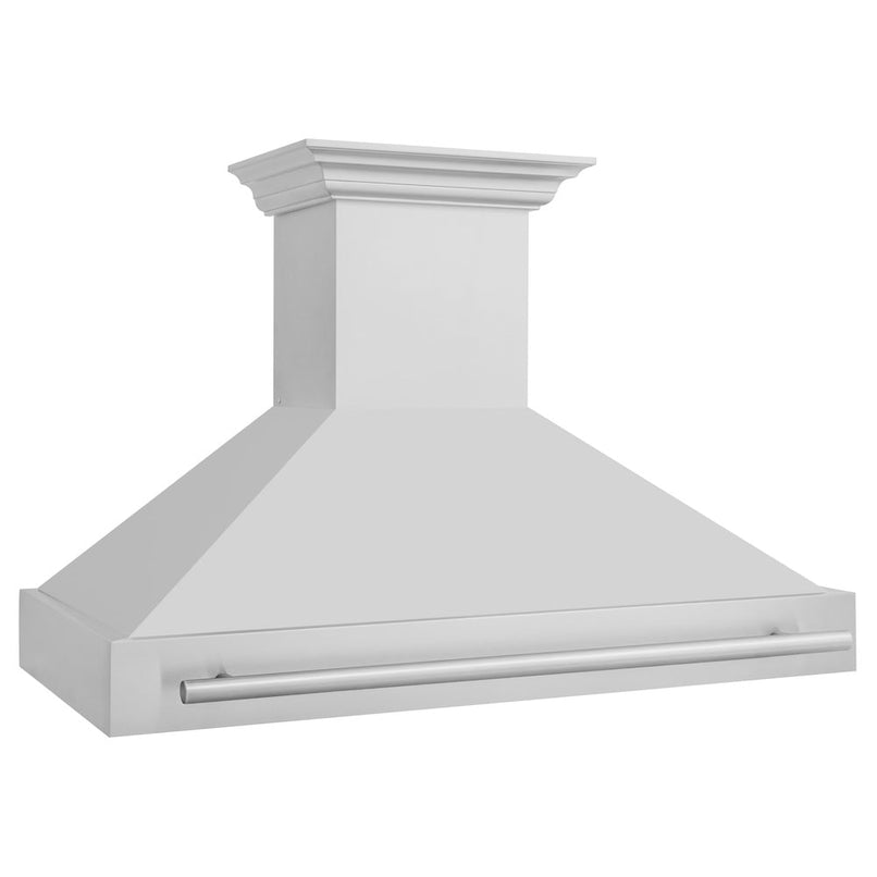 ZLINE 48 in. Stainless Steel Range Hood with Stainless Steel Handle (8654STX-48) side.