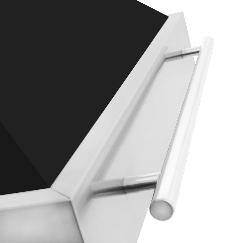 ZLINE 36 in. Stainless Steel Range Hood with Black Matte Shell and Stainless Steel Handle (8654STX-BLM-36)