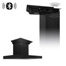ZLINE 36 in. CrownSound™ Ducted Vent Wall Mount Range Hood in Black Stainless Steel with Built-in Bluetooth Speakers (BSKENCRN-BT-36)