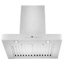 ZLINE 24 in. Convertible Vent Wall Mount Range Hood in Stainless Steel (KE-24) front, under.
