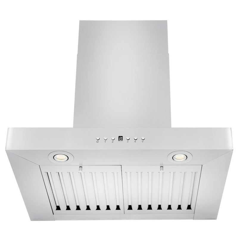 ZLINE 24 in. Convertible Vent Wall Mount Range Hood in Stainless Steel (KE-24) front, under.