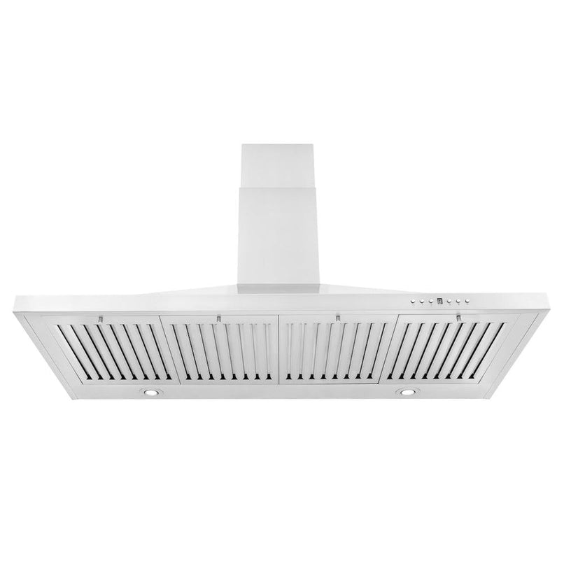 ZLINE 42 in. Convertible Vent Wall Mount Range Hood in Stainless Steel (KB-42) front, under.