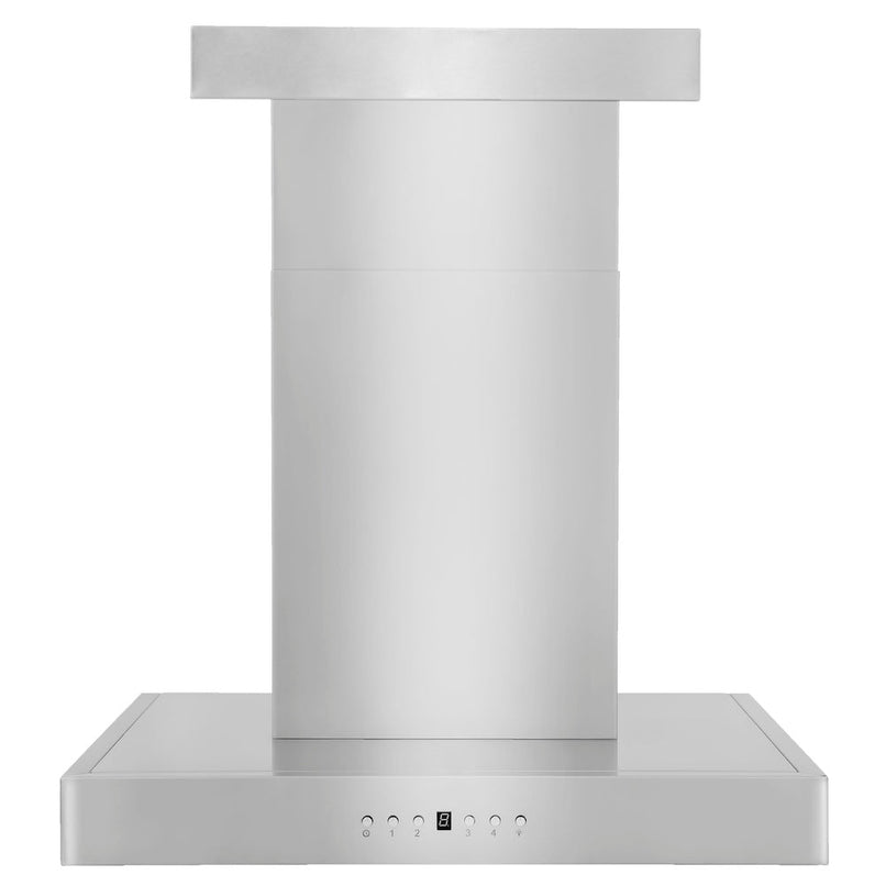 ZLINE 24 in. Convertible Vent Wall Mount Range Hood in Stainless Steel with Crown Molding (KECRN-24) front.
