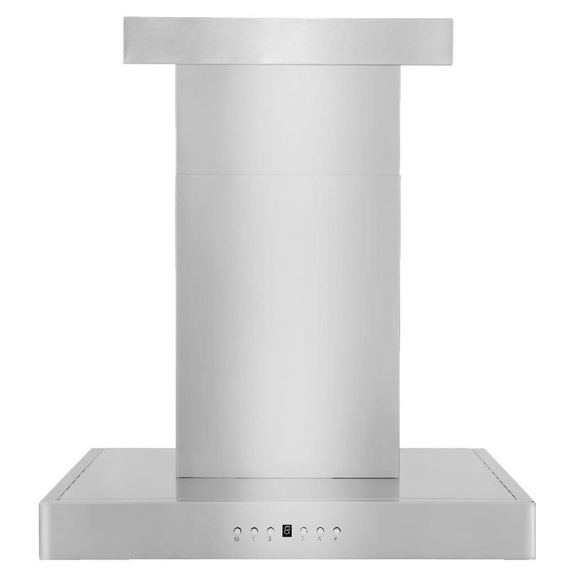 ZLINE 42 in. Convertible Vent Wall Mount Range Hood in Stainless Steel with Crown Molding (KECRN-42) front.