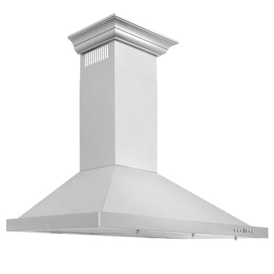 ZLINE 30 in. Convertible Vent Wall Mount Range Hood in Stainless Steel with Crown Molding (KBCRN-30)