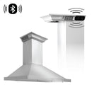 ZLINE 30 in. CrownSound™ Ducted Vent Wall Mount Range Hood in Stainless Steel with Built-in Bluetooth Speakers (KBCRN-BT-30)