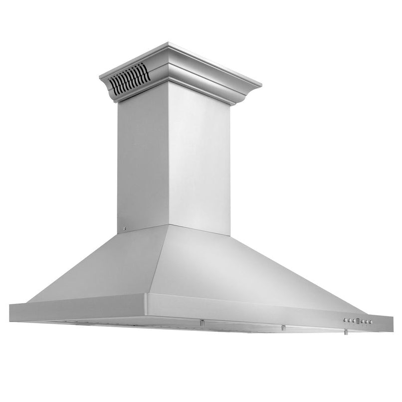 ZLINE 30 in. CrownSound™ Ducted Vent Wall Mount Range Hood in Stainless Steel with Built-in Bluetooth Speakers (KBCRN-BT-30)