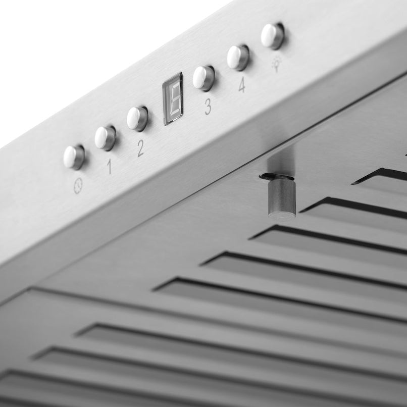 ZLINE 48 in. CrownSound™ Ducted Vent Wall Mount Range Hood in Stainless Steel with Built-in Bluetooth Speakers (KBCRN-BT-48)