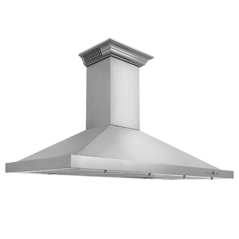 ZLINE 48 in. CrownSound™ Ducted Vent Wall Mount Range Hood in Stainless Steel with Built-in Bluetooth Speakers (KBCRN-BT-48)