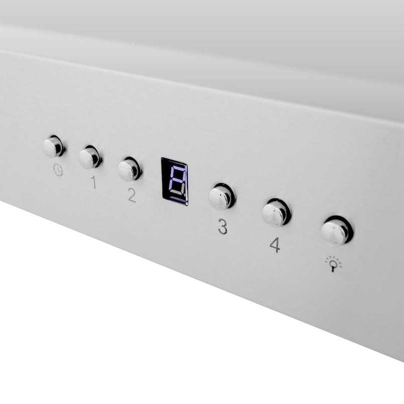 ZLINE 48 in. CrownSound™ Ducted Vent Wall Mount Range Hood in Stainless Steel with Built-in Bluetooth Speakers (KECRN-BT-48)