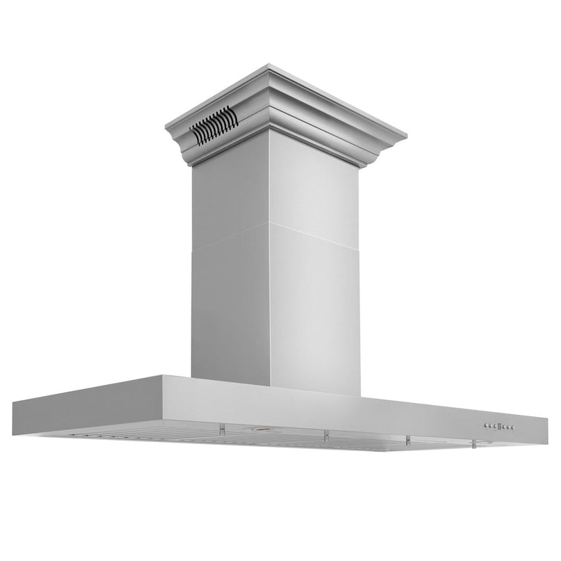 ZLINE 48 in. CrownSound™ Ducted Vent Wall Mount Range Hood in Stainless Steel with Built-in Bluetooth Speakers (KECRN-BT-48)