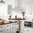 ZLINE 30 in. Convertible Vent Wall Mount Range Hood in Stainless Steel (KF1-30) in a luxury kitchen.