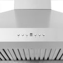 ZLINE 36 in. Convertible Vent Wall Mount Range Hood in Stainless Steel (KF2-36) buttons.