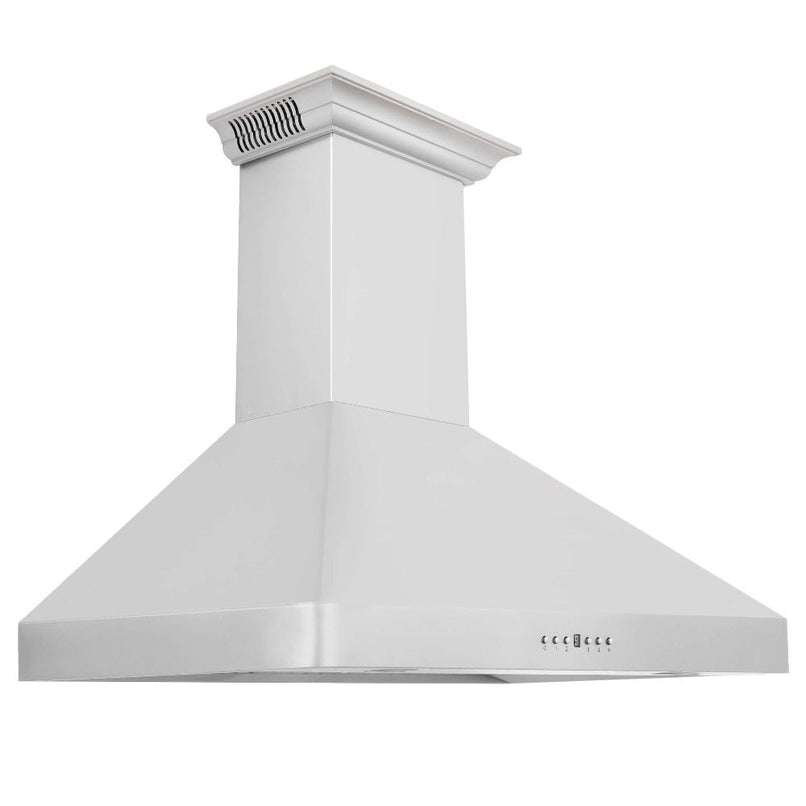 ZLINE 36 in. CrownSound™ Ducted Vent Wall Mount Range Hood in Stainless Steel with Built-in Bluetooth Speakers (KF2CRN-BT-36)