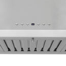 ZLINE 30 in. Convertible Vent Wall Mount Range Hood in Stainless Steel (KL2-30) buttons and display.