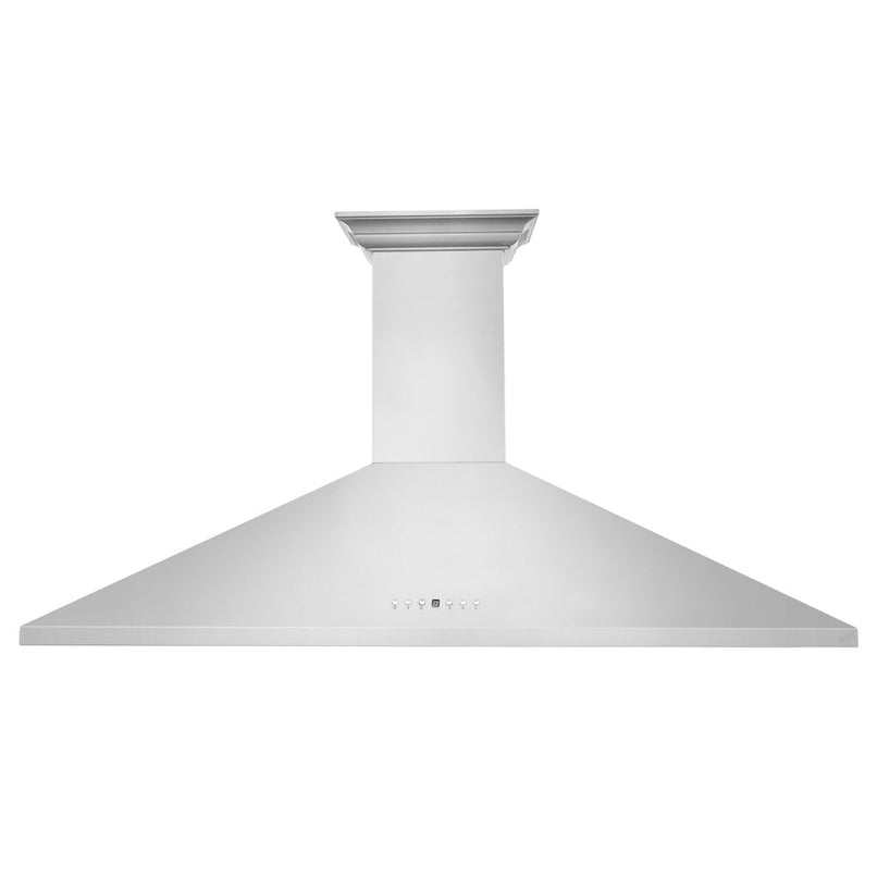 ZLINE 48 in. CrownSound™ Ducted Vent Wall Mount Range Hood in Stainless Steel with Built-in Bluetooth Speakers (KL2CRN-BT-48) front.