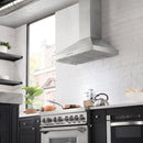 ZLINE 30 in. Convertible Vent Convertible Vent Wall Mount Range Hood in Stainless Steel (KL3-30) in a luxury kitchen.
