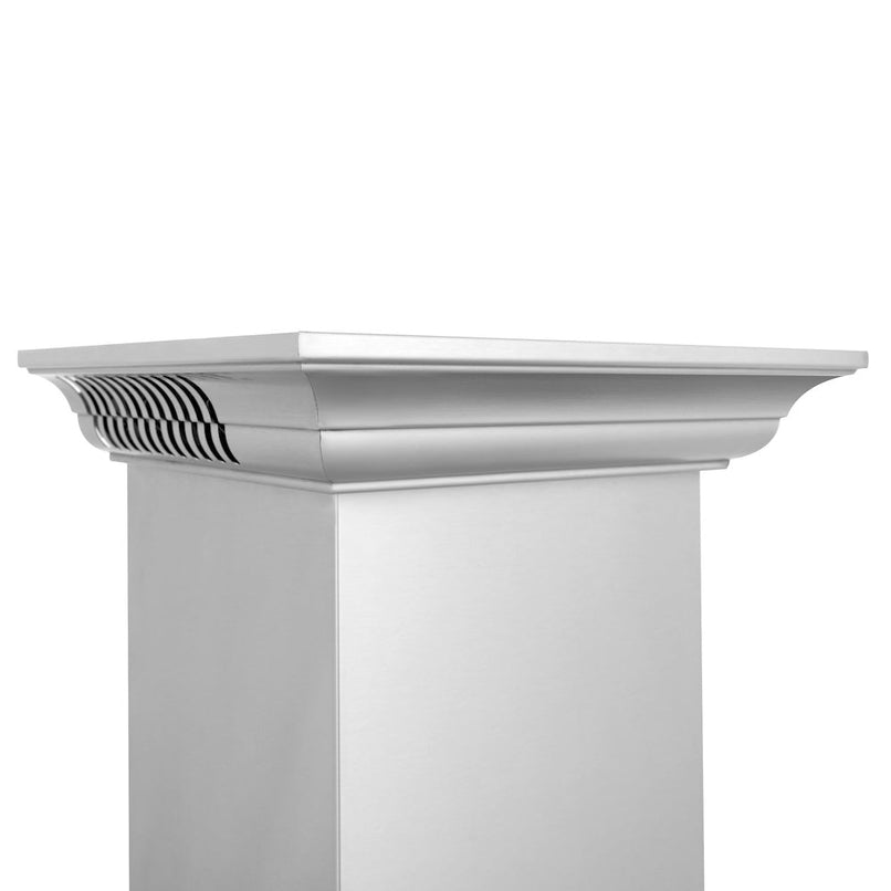 ZLINE 48 in. CrownSound™ Ducted Vent Wall Mount Range Hood in Stainless Steel with Built-in Bluetooth Speakers (KL3CRN-BT-48)