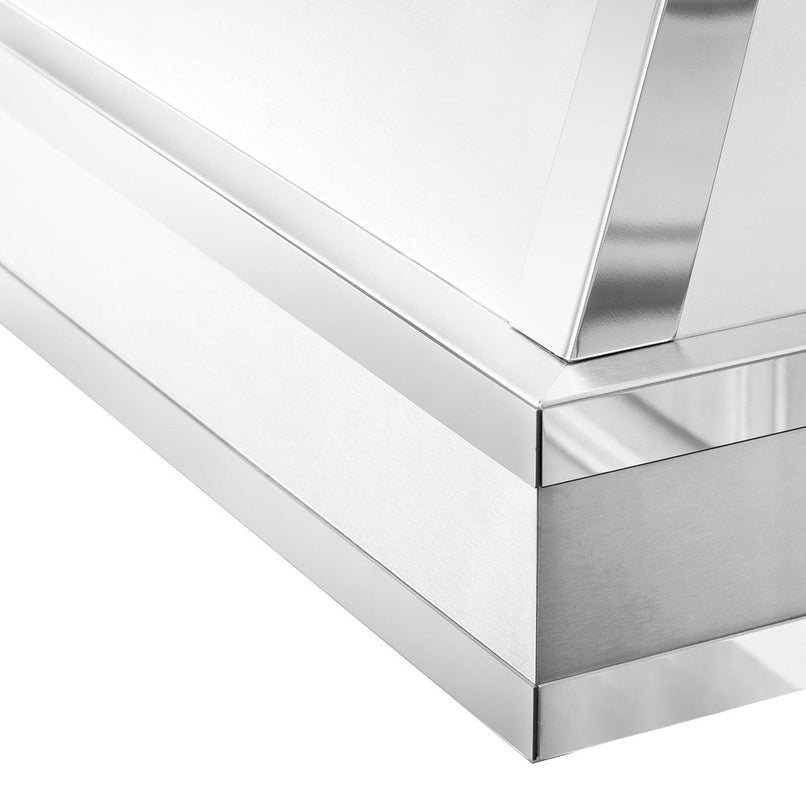 ZLINE 30 in. Designer Series Wall Mount Range Hood in Satin Stainless Steel with Mirror Accents (655MR-30)