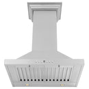 ZLINE 24 in. Convertible Vent Wall Mount Range Hood in Stainless Steel with Crown Molding (KBCRN-24) under.