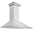ZLINE 42 in. Convertible Vent Wall Mount Range Hood in Stainless Steel with Crown Molding (KBCRN-42)