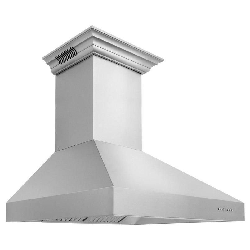 ZLINE 30 in. CrownSound™ Ducted Vent Wall Mount Range Hood in Stainless Steel with Built-in Bluetooth Speakers (697CRN-BT-30)
