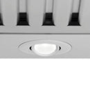 ZLINE 24 in. Convertible Vent Wall Mount Range Hood in Stainless Steel (KB-24) built-in lighting.