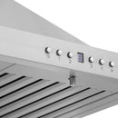 ZLINE 42 in. Convertible Vent Wall Mount Range Hood in Stainless Steel (KB-42) buttons.