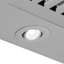 ZLINE 48 in. Convertible Vent Wall Mount Range Hood in Stainless Steel (KB-48) built-in lighting.