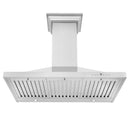 ZLINE 36 in. Convertible Vent Wall Mount Range Hood in Stainless Steel with Crown Molding (KBCRN-36) under.