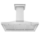 ZLINE 42 in. Convertible Vent Wall Mount Range Hood in Stainless Steel with Crown Molding (KBCRN-42) under.