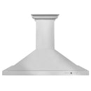 ZLINE 36 in. CrownSound™ Ducted Vent Wall Mount Range Hood in Stainless Steel with Built-in Bluetooth Speakers (KBCRN-BT-36) front.