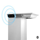 ZLINE 30 in. CrownSound™ Ducted Vent Wall Mount Range Hood in Stainless Steel with Built-in Bluetooth Speakers (KF2CRN-BT-30)