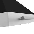 ZLINE 48 in. Convertible Stainless Steel Range Hood with Black Matte Shell and Stainless Steel Handle (KB4STX-BLM-48)
