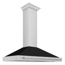 ZLINE 48 in. Convertible Stainless Steel Range Hood with Black Matte Shell and Stainless Steel Handle (KB4STX-BLM-48)
