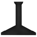 ZLINE 48 in. Convertible Black Stainless Steel Wall Mount Range Hood With Black Stainless Steel Handle (BSKB4X-48) front.