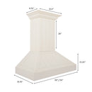 ZLINE 30 in. Ducted Vent Wooden Wall Mount Range Hood in Cottage White (KPTT-30)