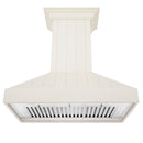 ZLINE 30 in. Ducted Vent Wooden Wall Mount Range Hood in Cottage White (KPTT-30)