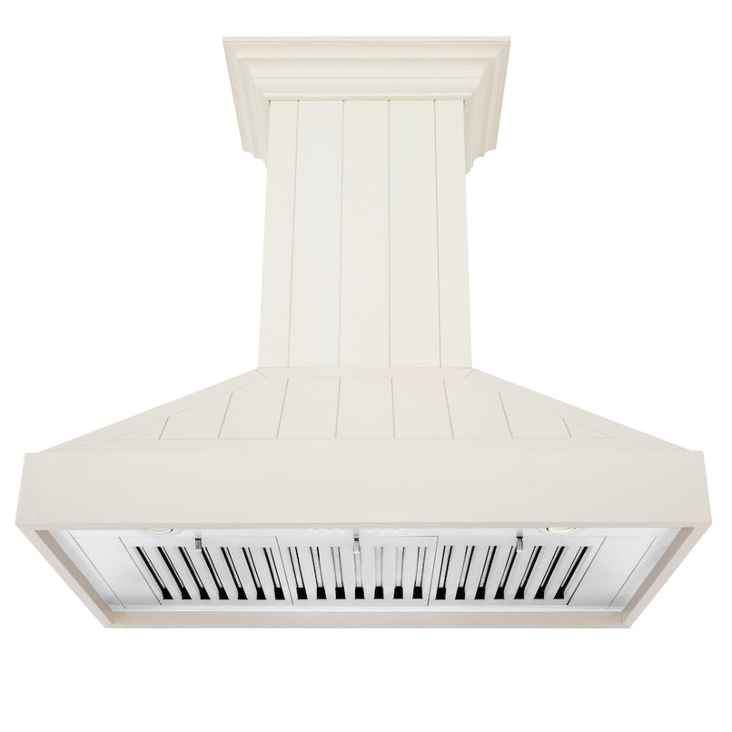 ZLINE 30 in. Ducted Vent Wooden Wall Mount Range Hood in Cottage White (KPTT-30)