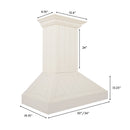 ZLINE 36 in. Ducted Vent Wooden Wall Mount Range Hood in Cottage White (KPTT-36)