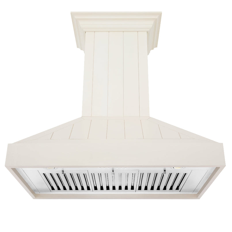 ZLINE 36 in. Ducted Vent Wooden Wall Mount Range Hood in Cottage White (KPTT-36)