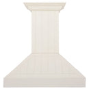 ZLINE 36 in. Ducted Vent Wooden Wall Mount Range Hood in Cottage White (KPTT-36)