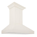ZLINE 36 in. Ducted Vent Wooden Wall Mount Range Hood in Cottage White (KPTT-36)
