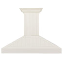 ZLINE 48 in. Ducted Vent Wooden Convertible Vent Wall Mount Range Hood in Cottage White (KPTT-48) front.