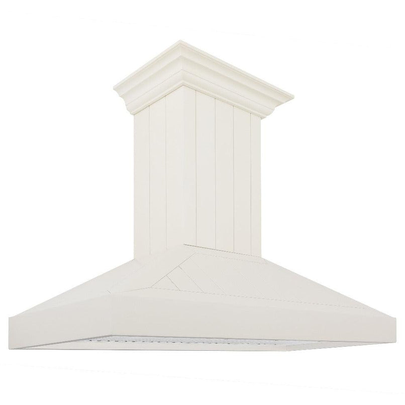 ZLINE 48 in. Ducted Vent Wooden Wall Mount Range Hood in Cottage White (KPTT-48)
