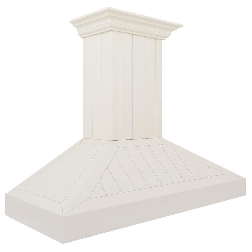 ZLINE 48 in. Ducted Vent Wooden Convertible Vent Wall Mount Range Hood in Cottage White (KPTT-48) side.