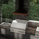 ZLINE 30 in. Convertible Vent Designer Series Wall Mount Range Hood in Oil-Rubbed Bronze with Copper Bands (KB2-BCXXX-30)