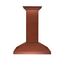 ZLINE 36 in. Designer Series Copper Island Mount Range Hood (8KL3iC-36) front.