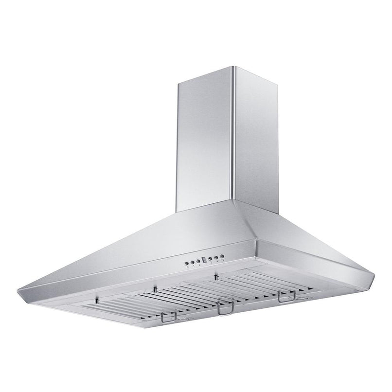 ZLINE 36 in. Convertible Vent Wall Mount Range Hood in Stainless Steel (KF-36) side under.