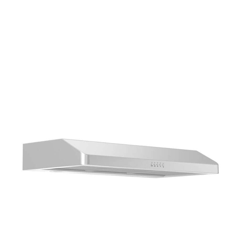 ZLINE 30 in. Ducted Under Cabinet Range Hood in Stainless Steel - Hardwired Power (617-30) side.